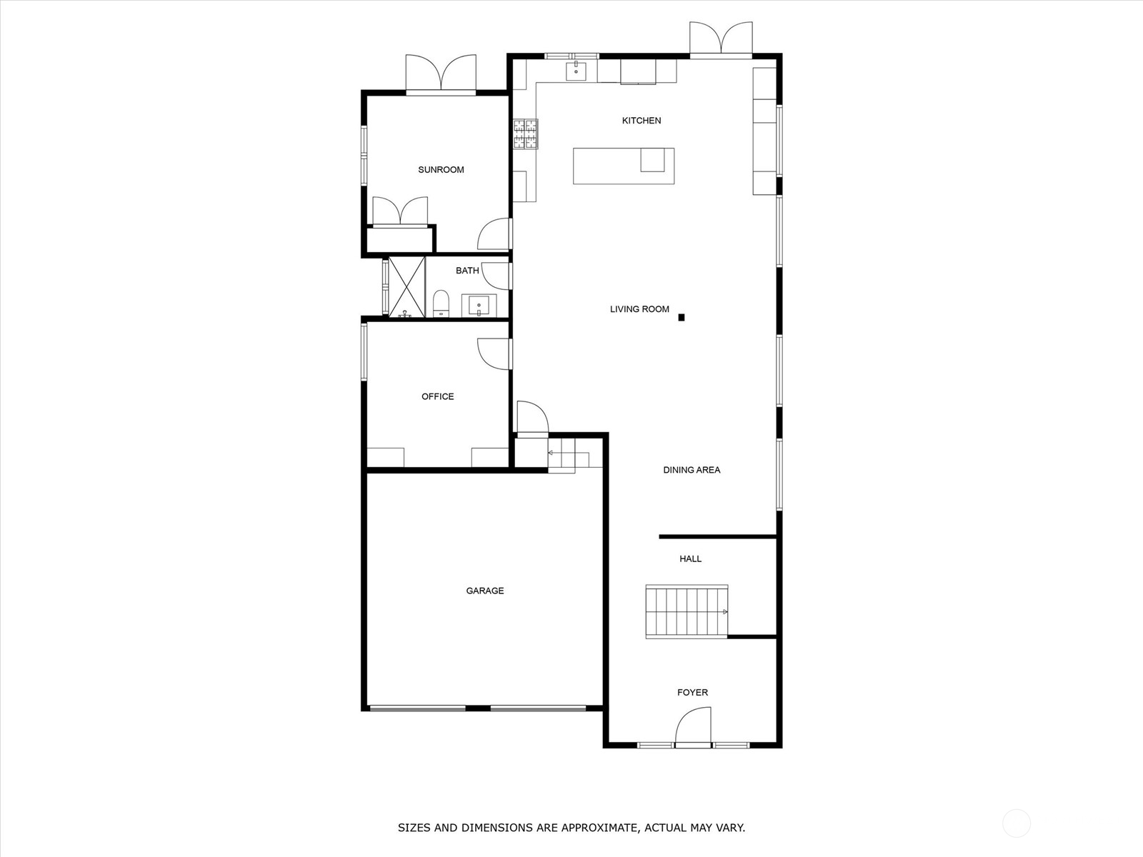 Main level floor plan