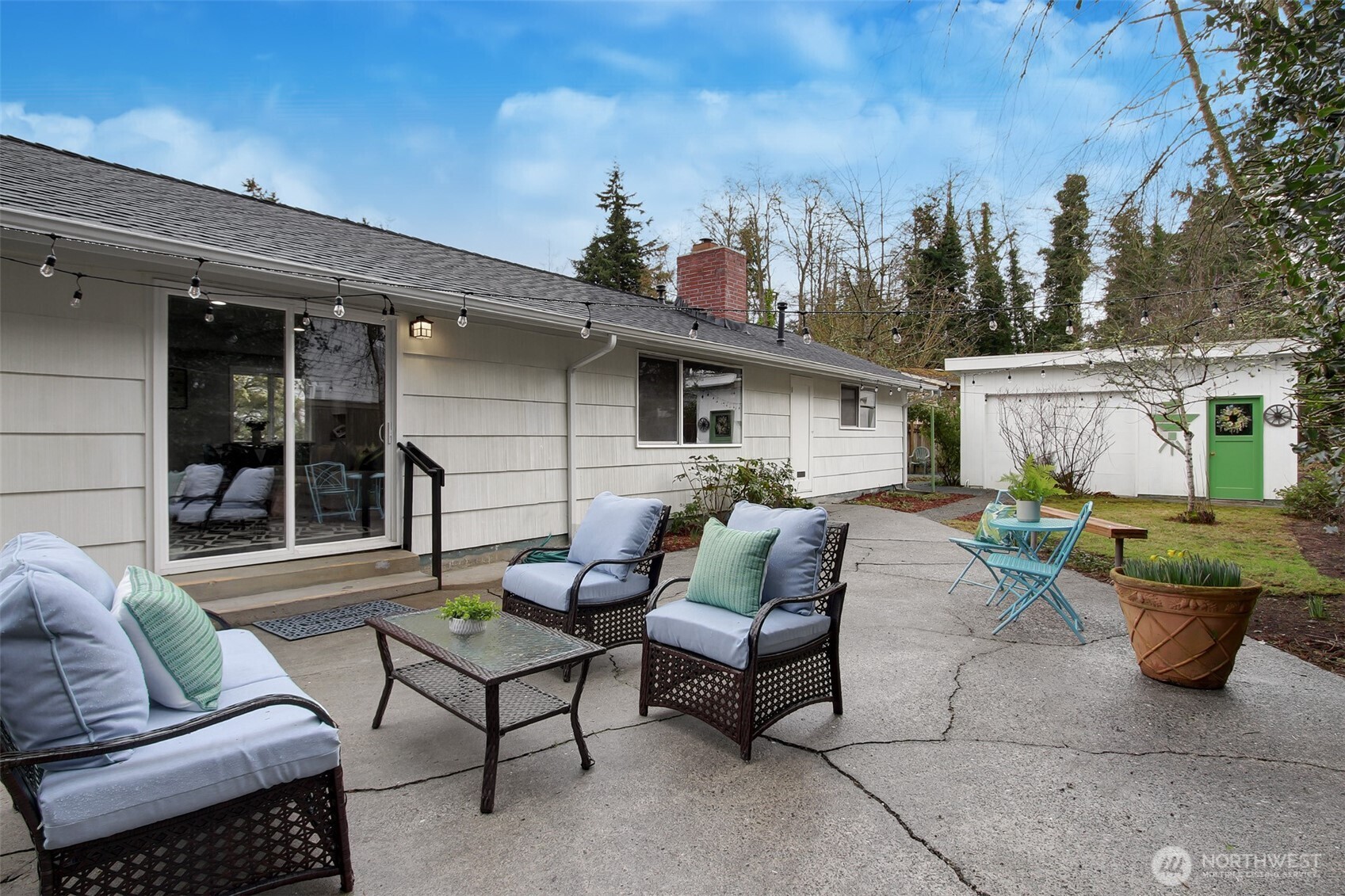 Such a large patio for an additional social space with this home.