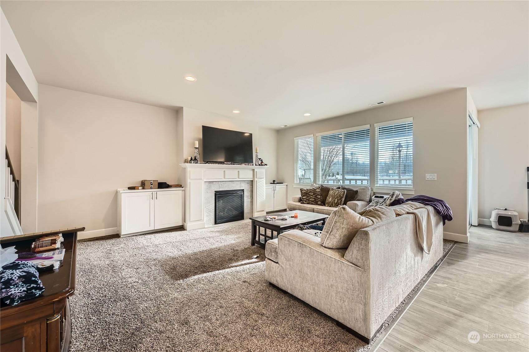 Living area with gas fireplace for those cold nights.