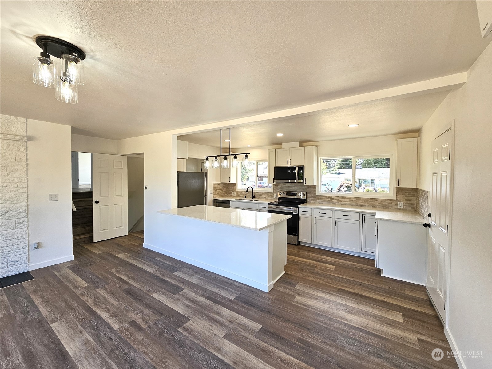 Living room and main kitchen