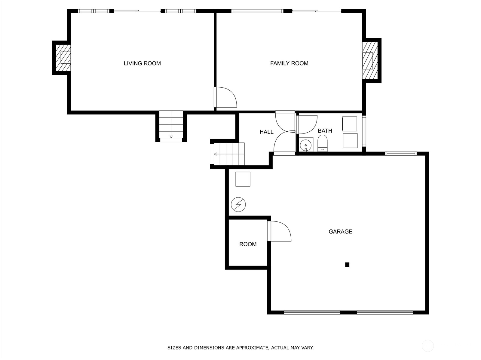 Lower level floor plan