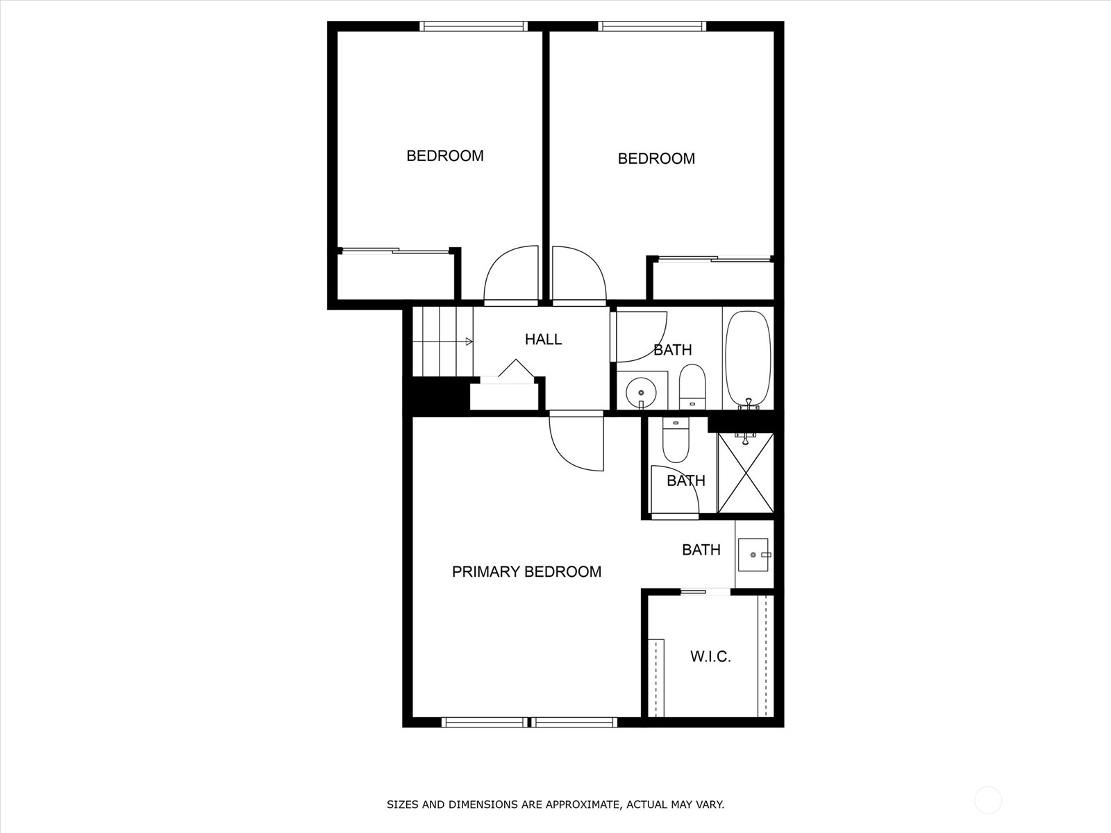 Upper level floor plan