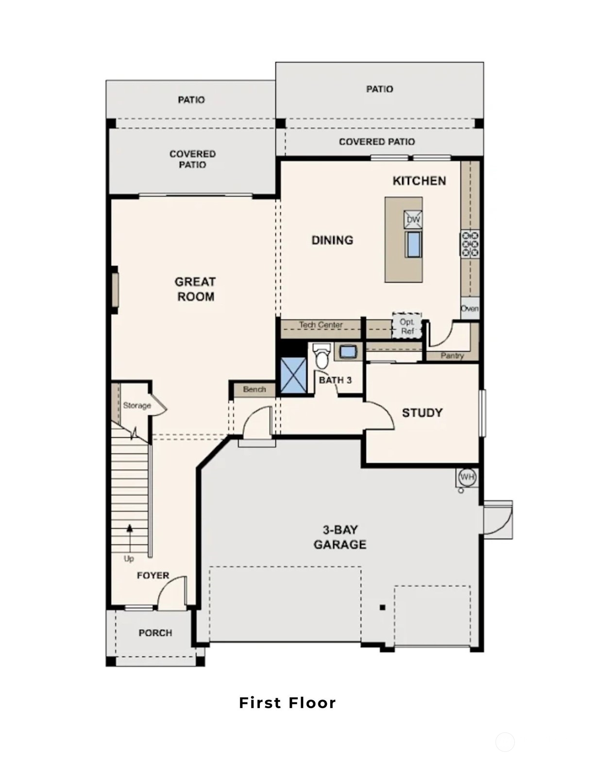 Disclaimer-1st Floor-Marketing rendering of floor plan, illustrative purposes only-may vary per location.