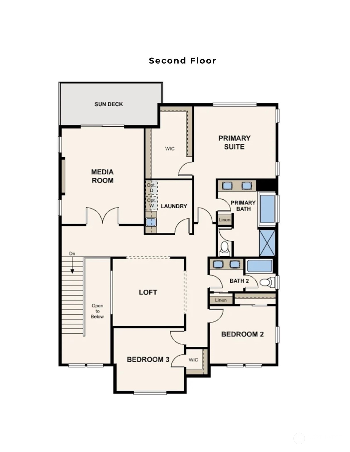 Disclaimer-2nd Floor-Marketing rendering of floor plan, illustrative purposes only-may vary per location.