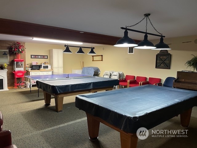 Pool tables and ping-pong too downstairs in clubhosue