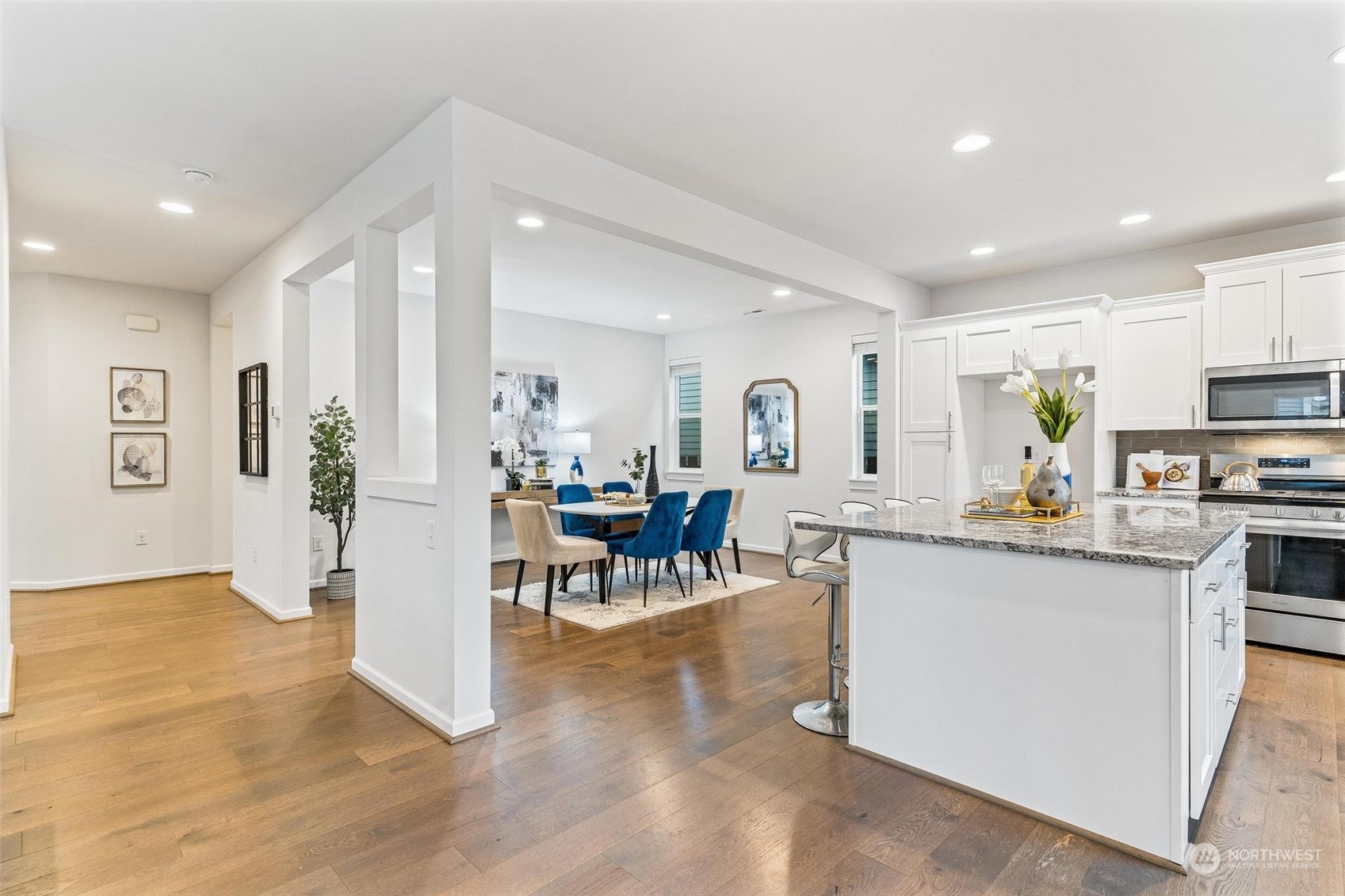 Kitchen Eating Space and Dining Room