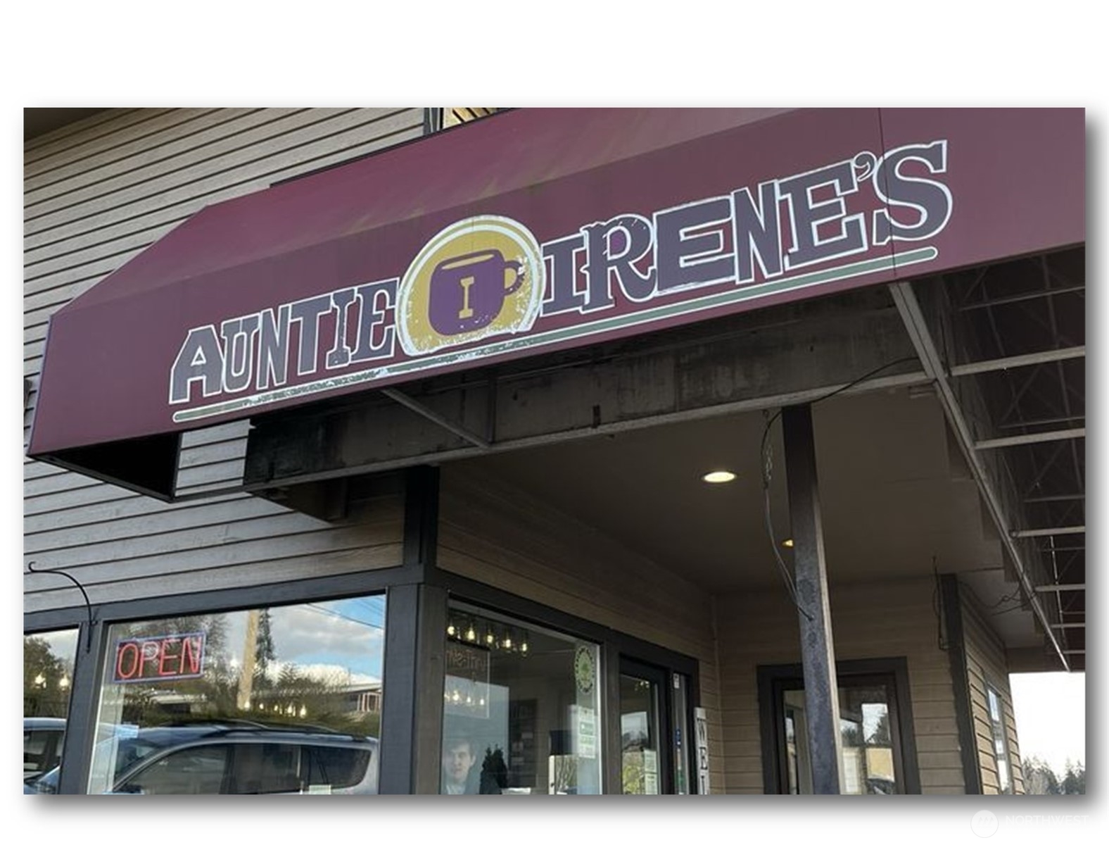 Auntie Irene's Coffee and Ice Cream shop just up the street