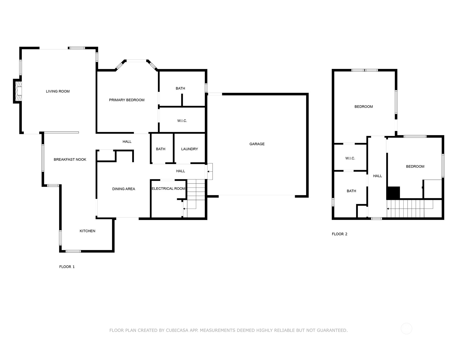 floor plan of both levels of the home