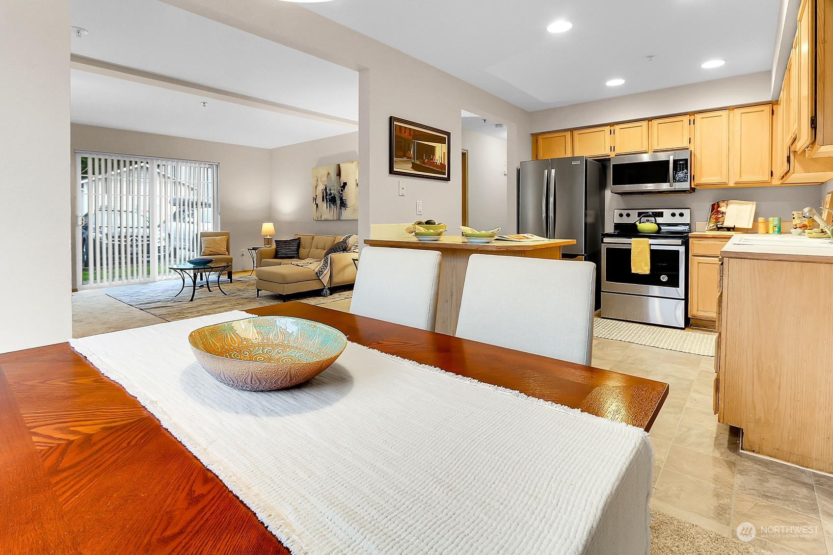 Open Concept Kitchen, Dining Area and Living Room