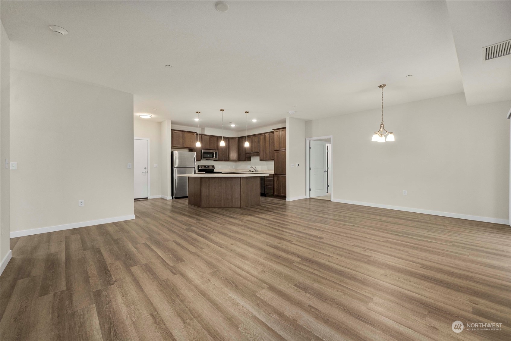 open concept living with 2 large bedrooms!