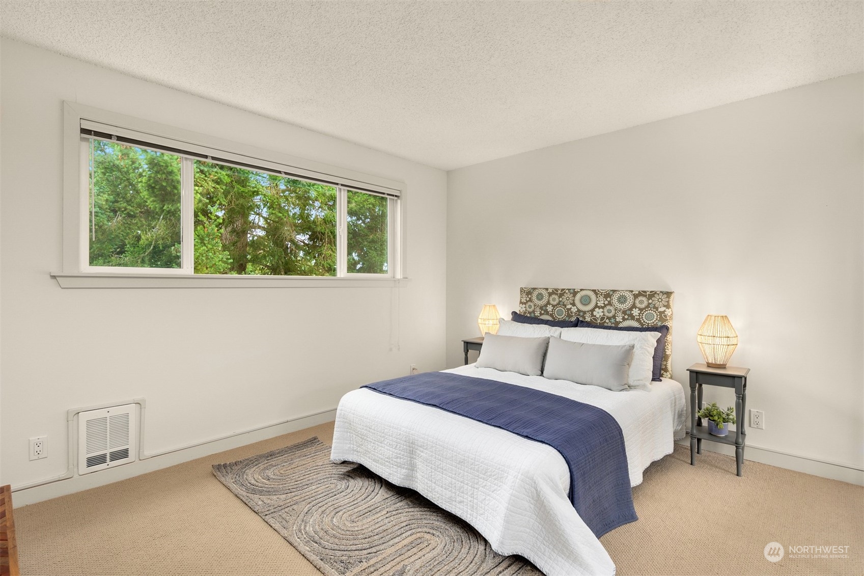 Guest bedroom with western exposure.