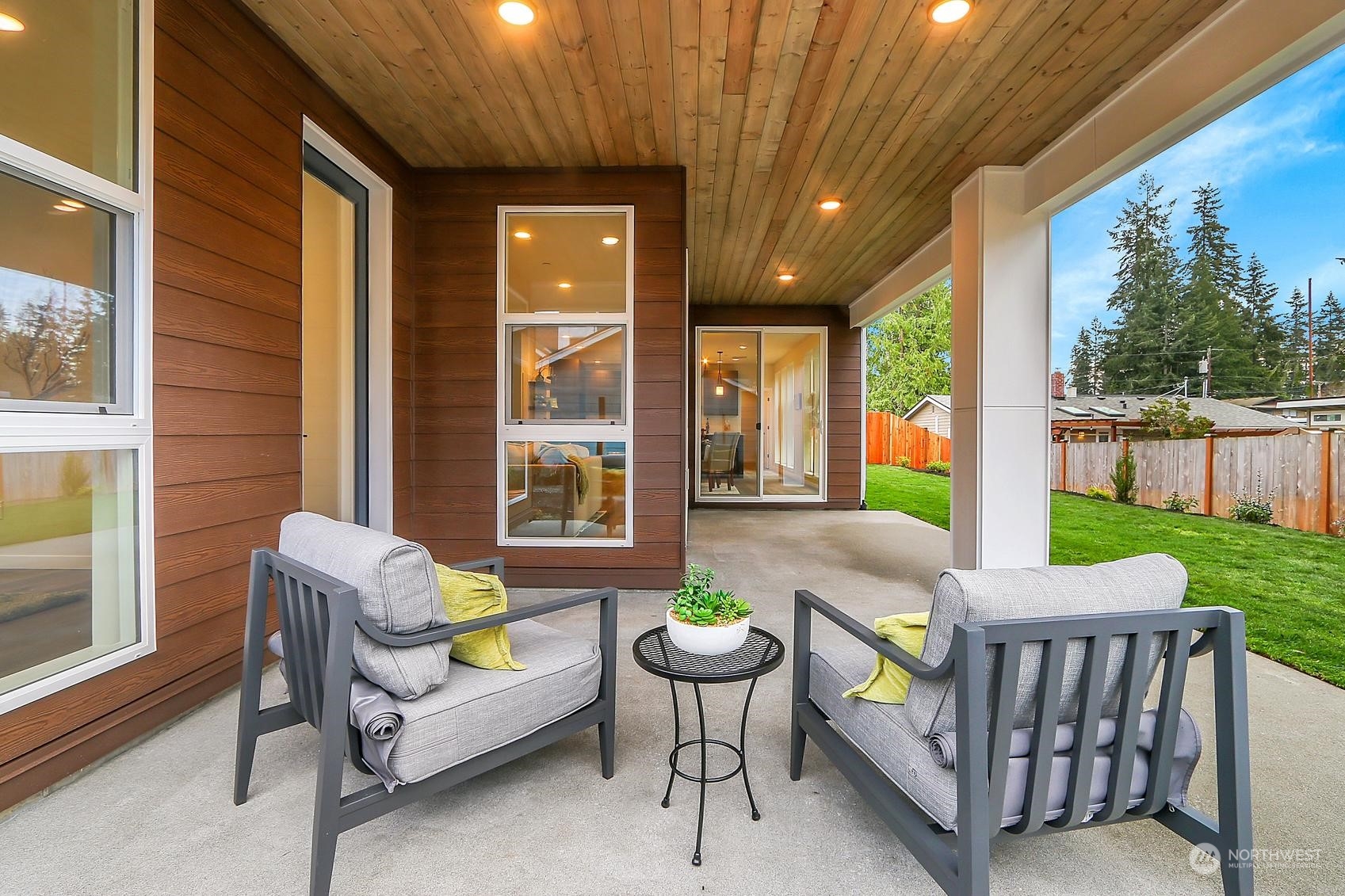 Full view of the outdoor living room.