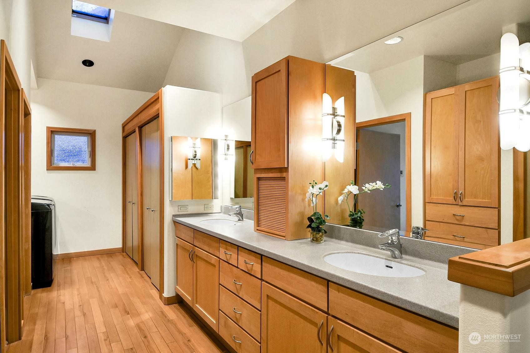 This main-floor ensuite features abundant storage/closet space and is ADA accessible.