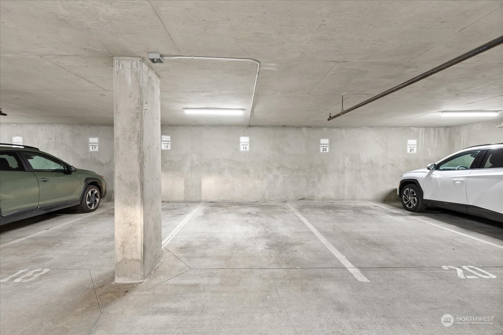 Assigned parking in secure garage