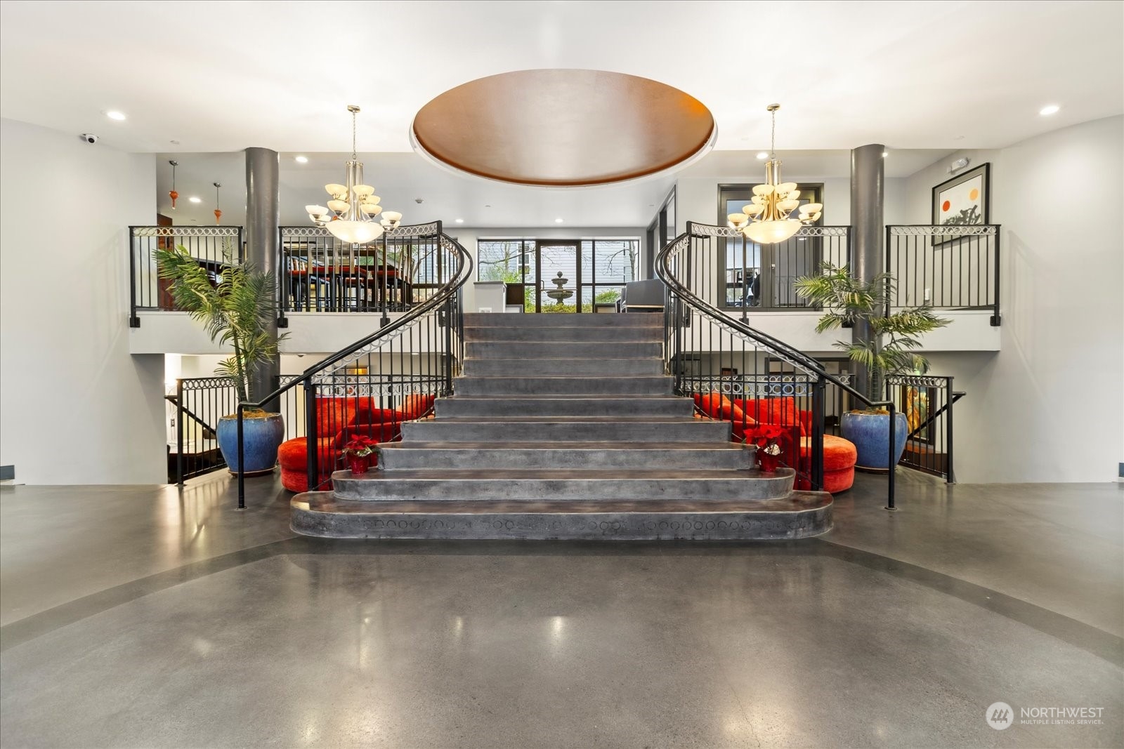 Grand staircase in the lobby