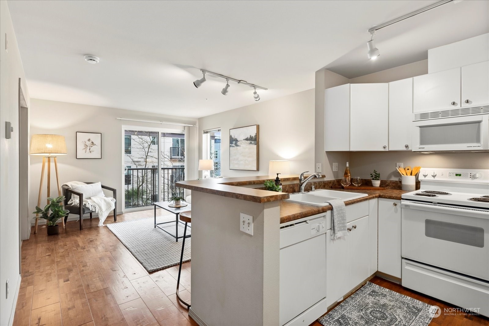 Open concept kitchen and living room