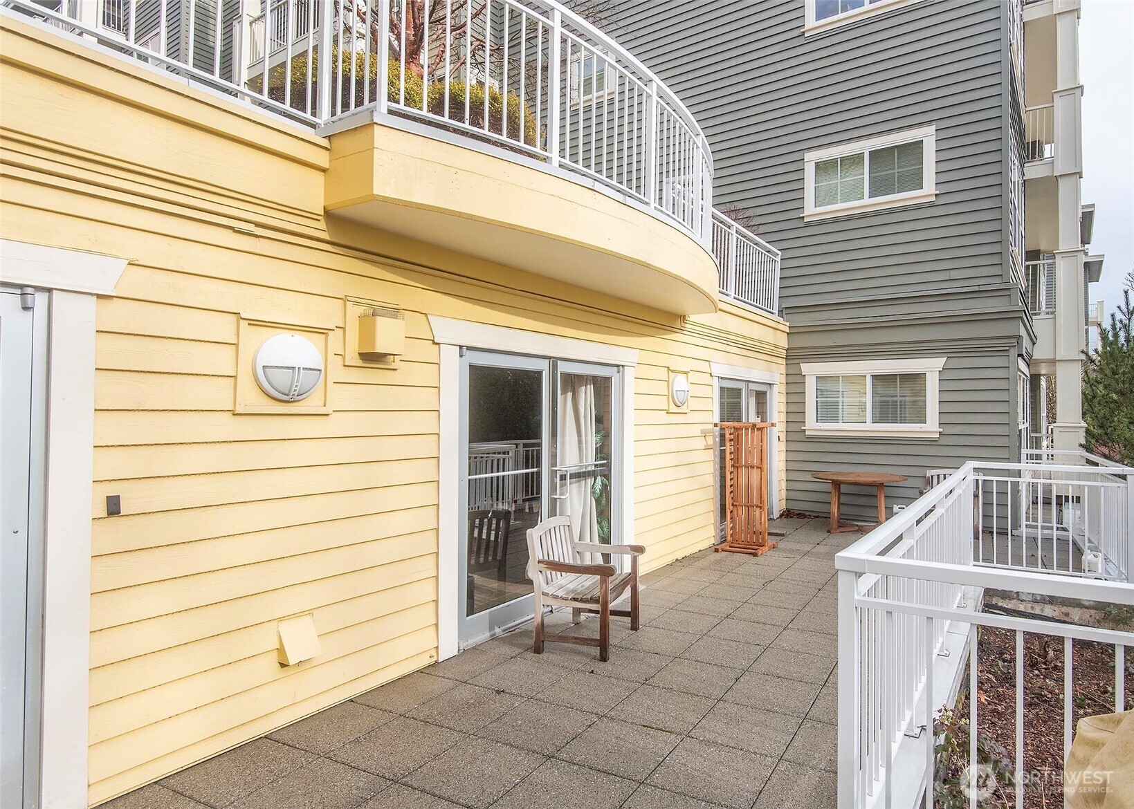 Patio accessible from the fitness center and clubroom