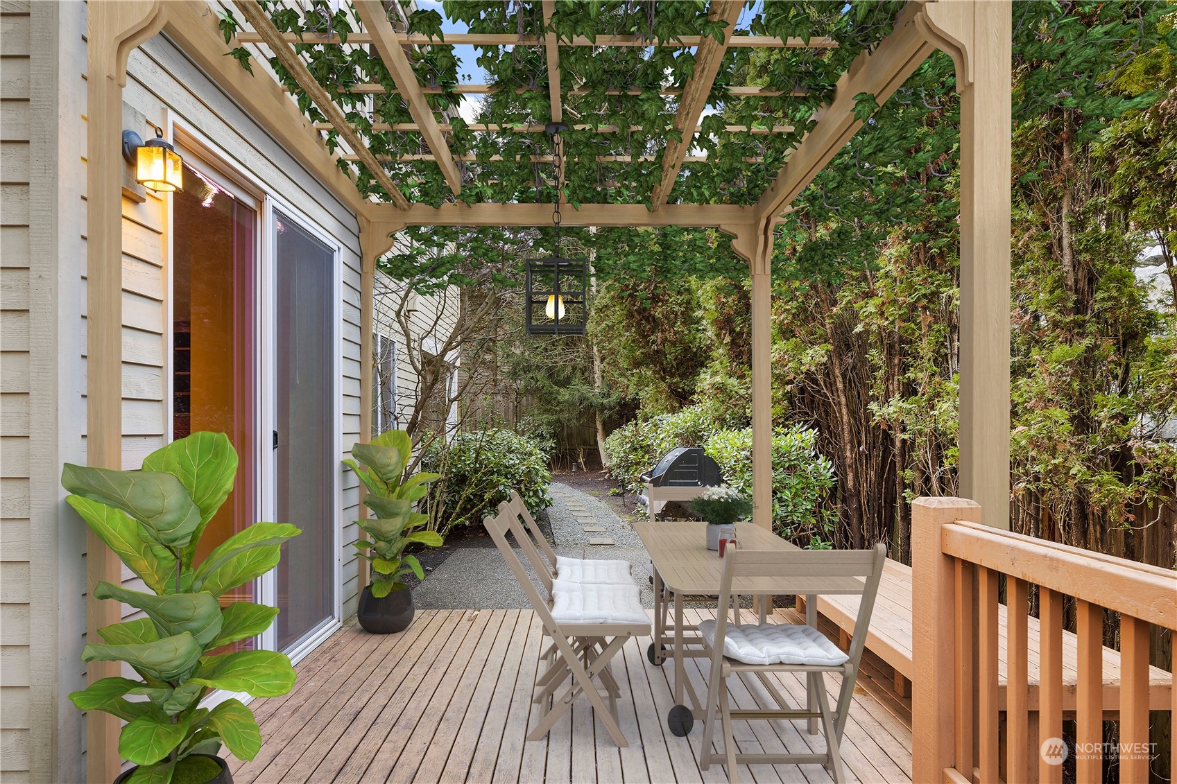 Create an outdoor living space and sanctuary- virtually created image