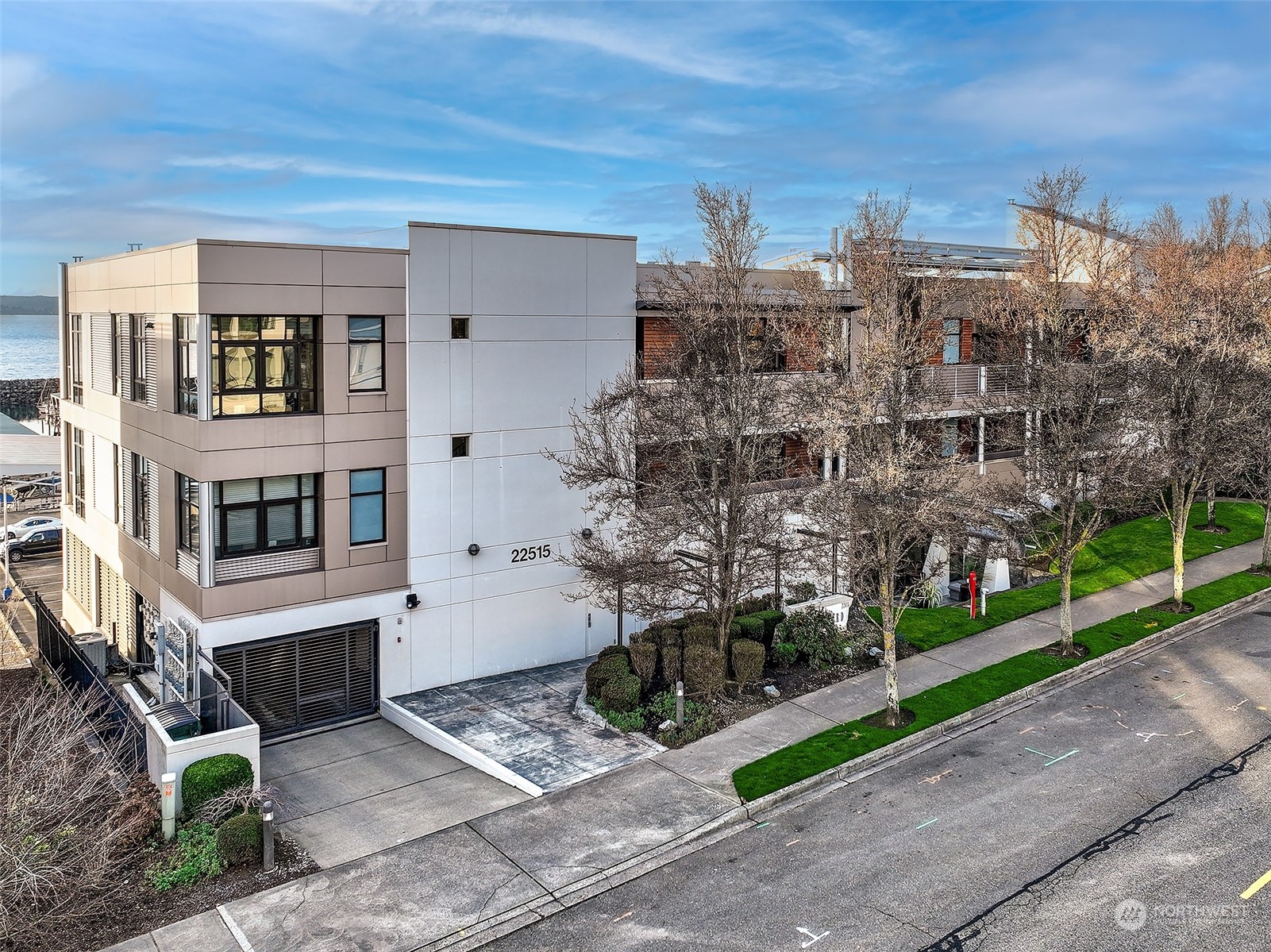 The private garage access point off 6th Ave.  Unit comes with a remote and two parking spots.