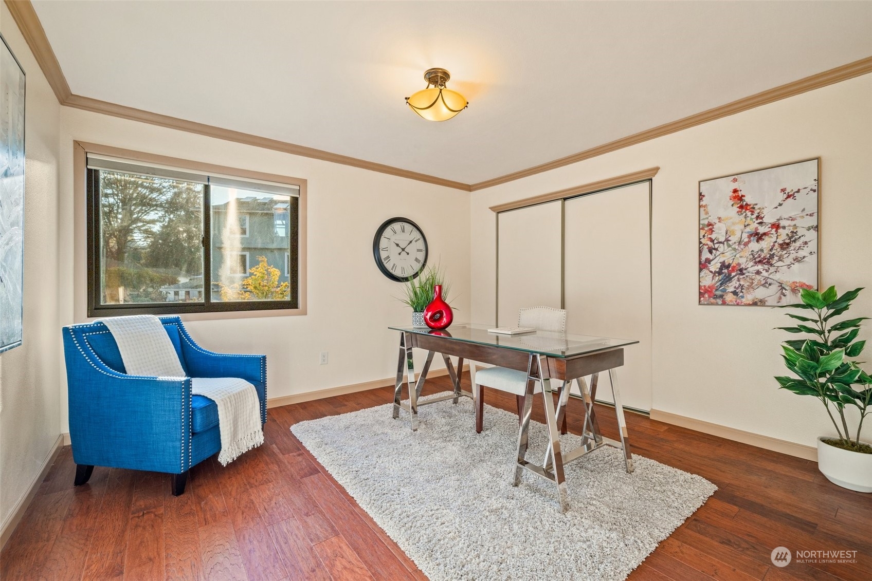 One of two large guest rooms.