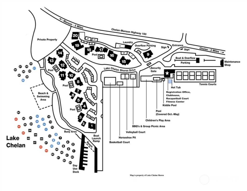 Map of Lake Chelan Shores