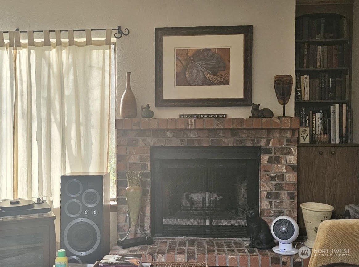 Wood burning fireplace on the main floor.