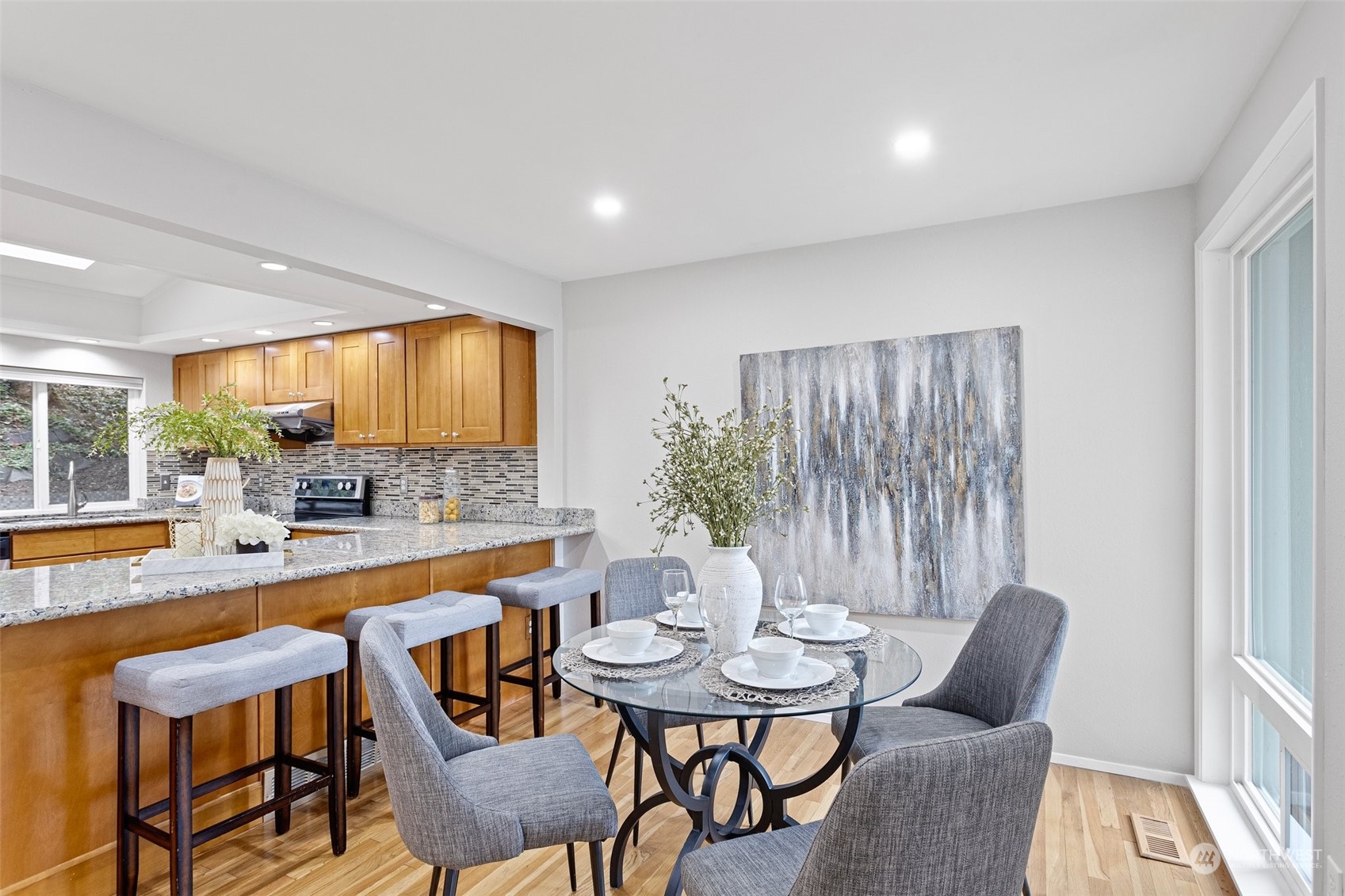 Breakfast nook off the kitchen