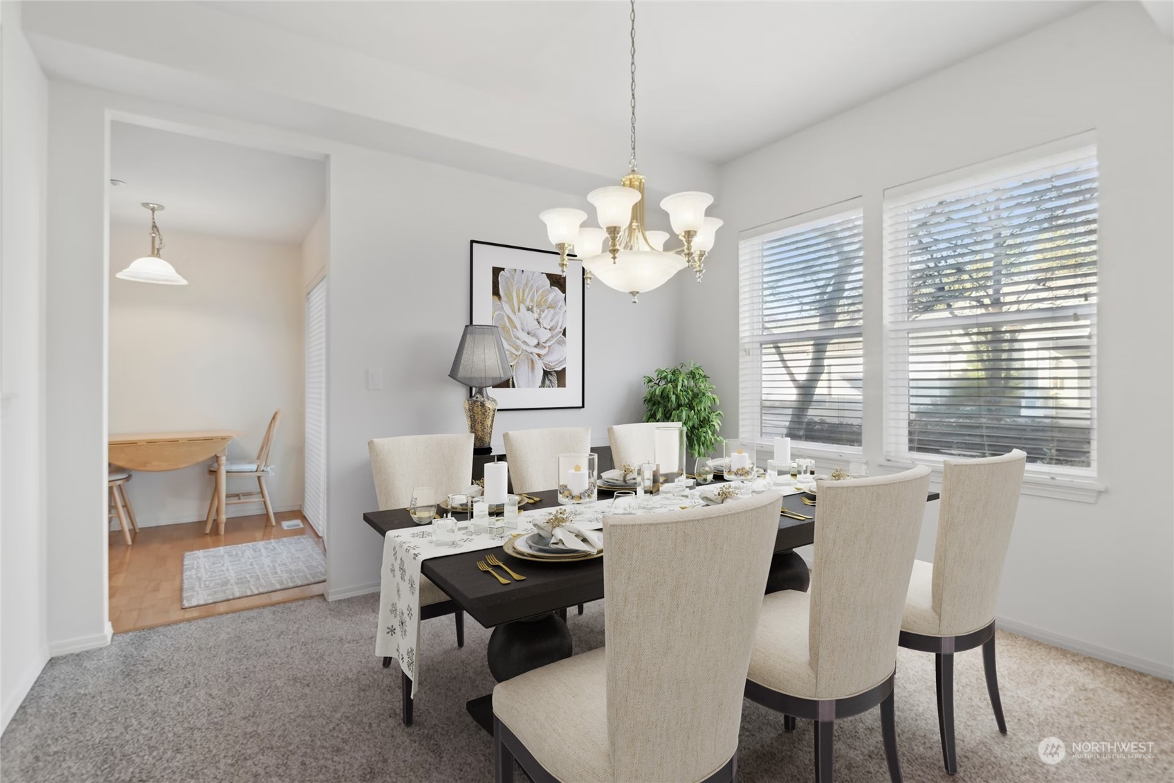 Virtually Staged Dining Room