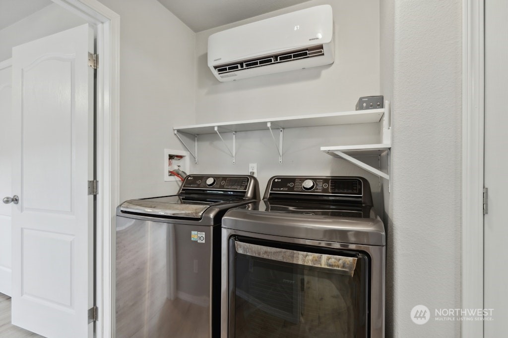 Side by side W/D. Mini Ductless Heating and AC System