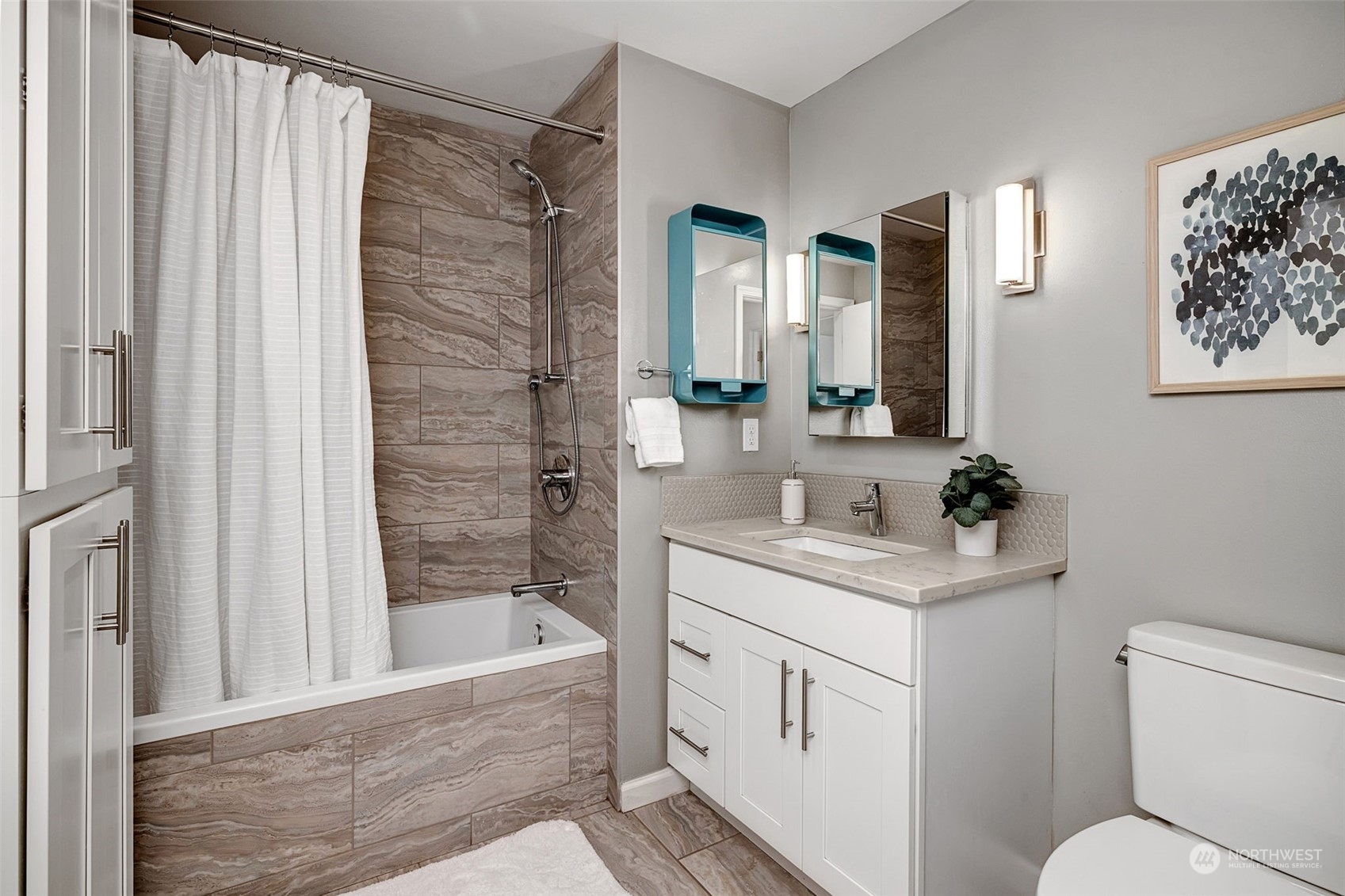 The spa like finishes and deep soaking tub may sooth your body and mind when desired...