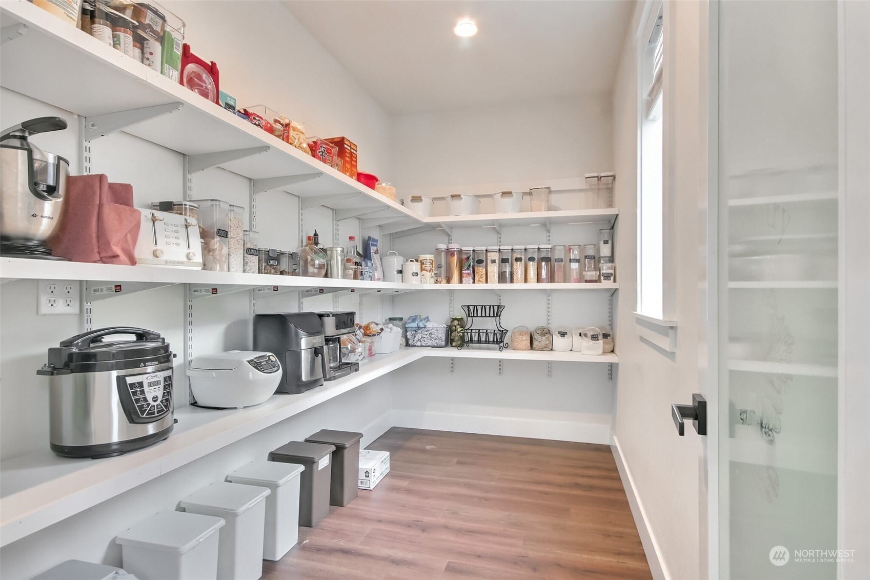 Pantry for days! So much room for small appliances and food