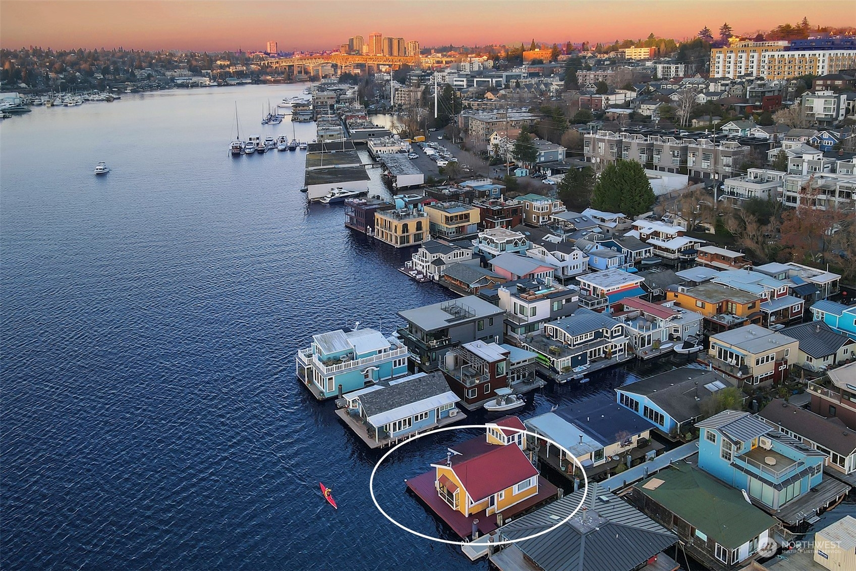 A beautiful view looking to the North while the waterway bends east.