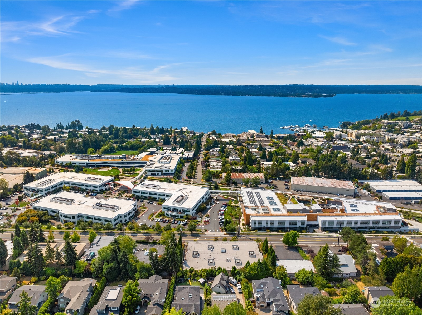 Drone shot from  above home.