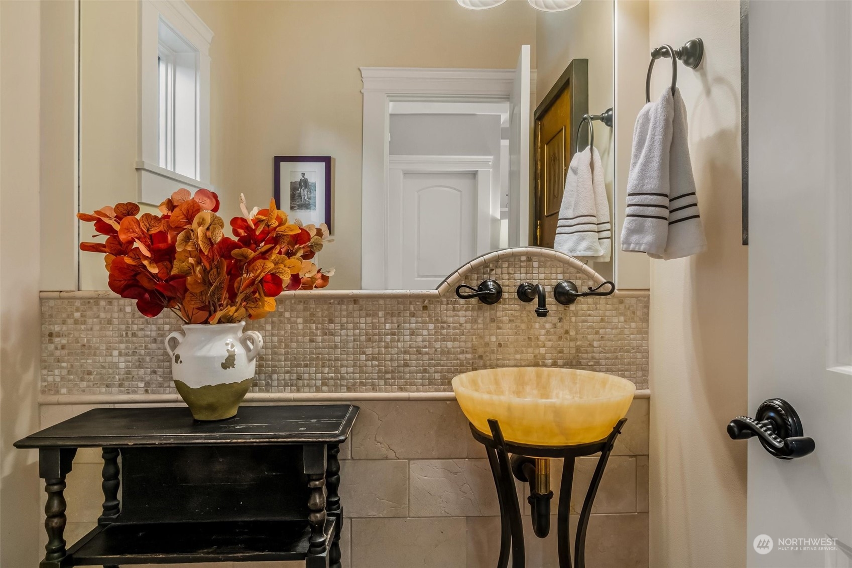 Powder room for guests.