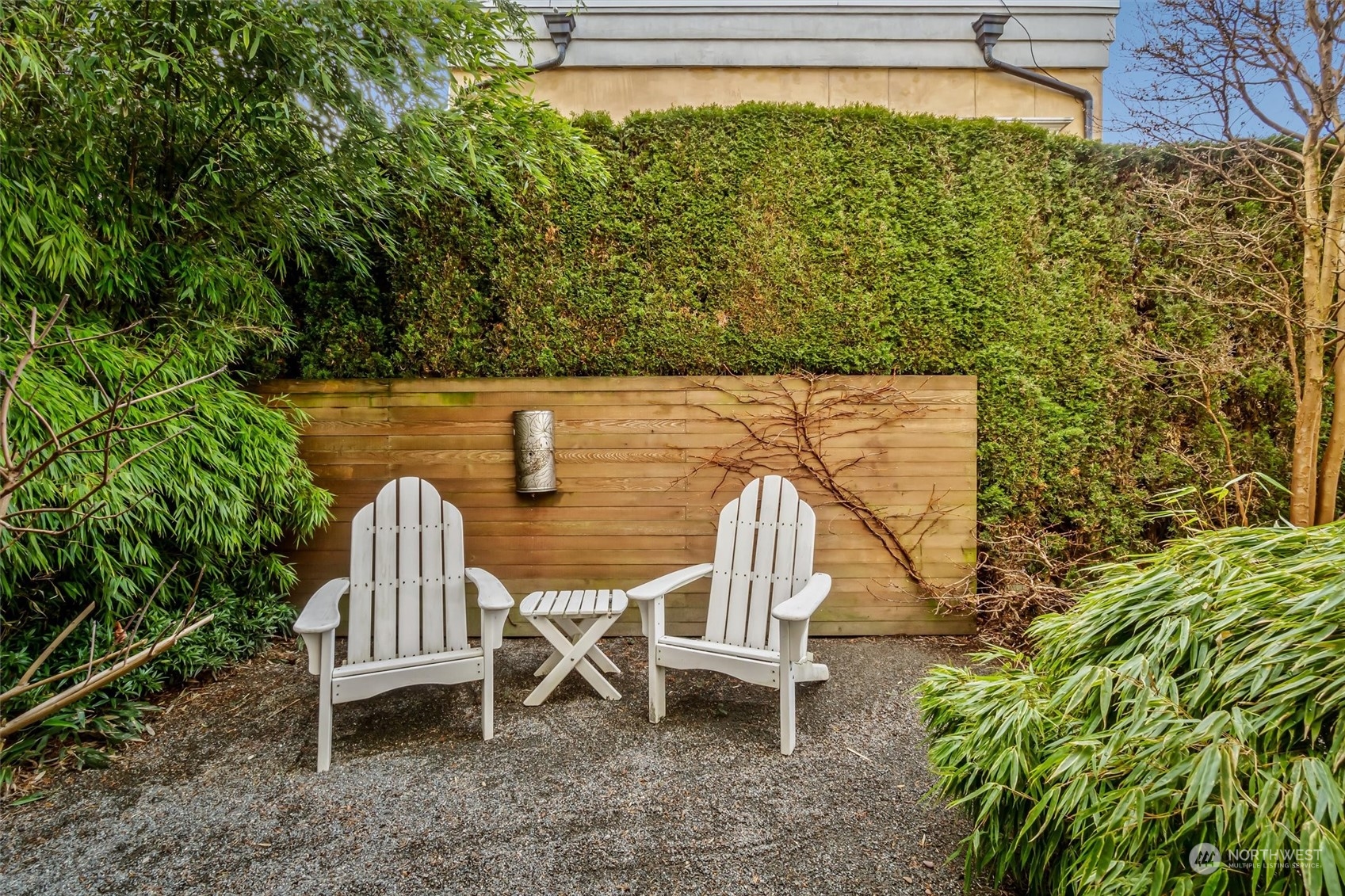 Private patio outside the office/bedroom slider.