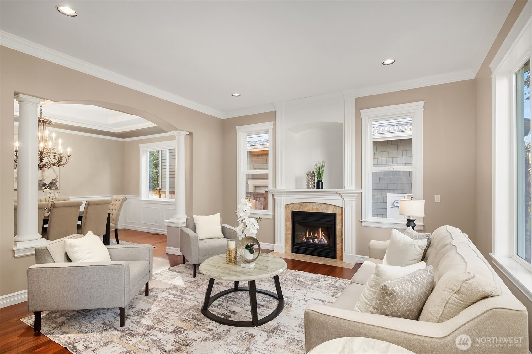 Formal living room at the front of the house, to the right on the entryway