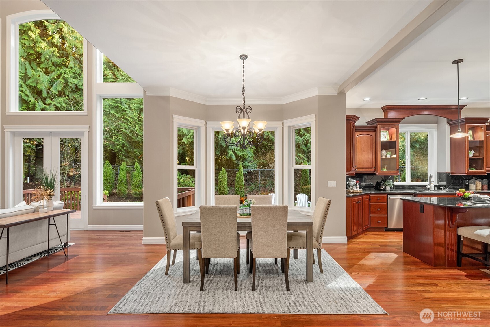 Large informal dining area - big enough to also host a crowd, yet cozy enough for everyday.