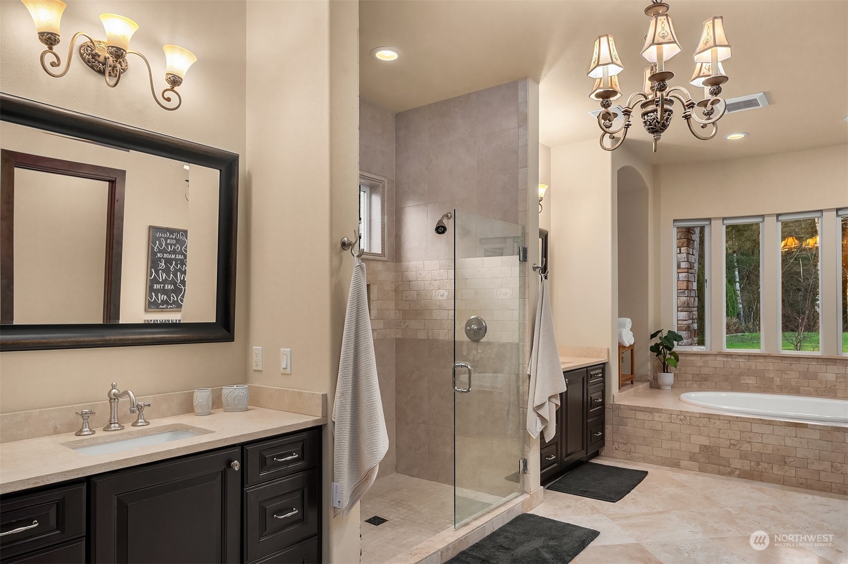 Luxurious Primary Bath with heated floors