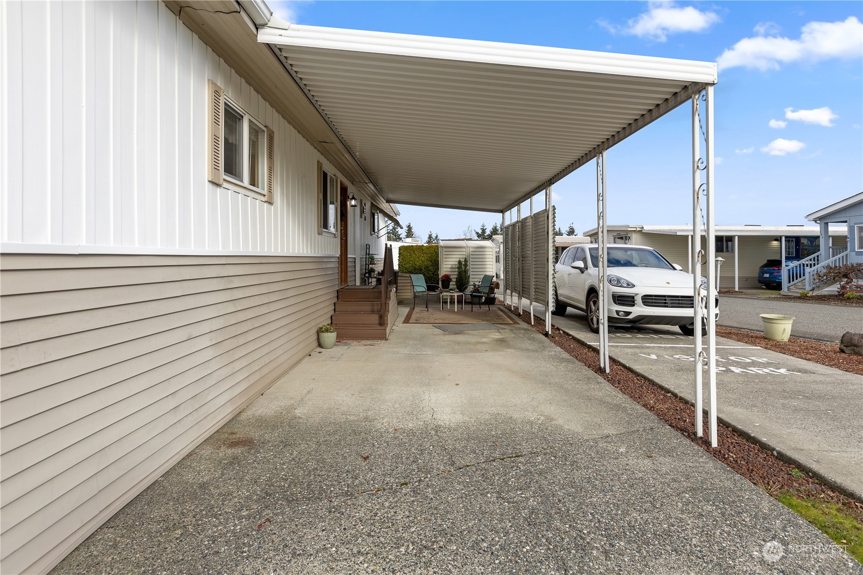 Spacious 2 car carport