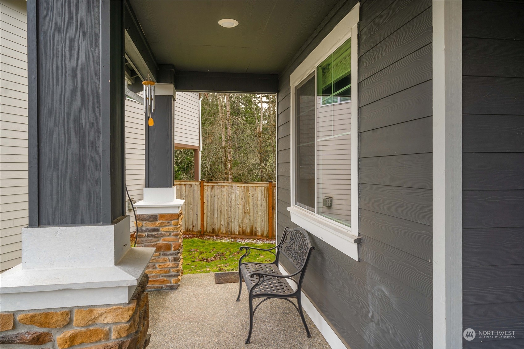 Inviting covered front porch