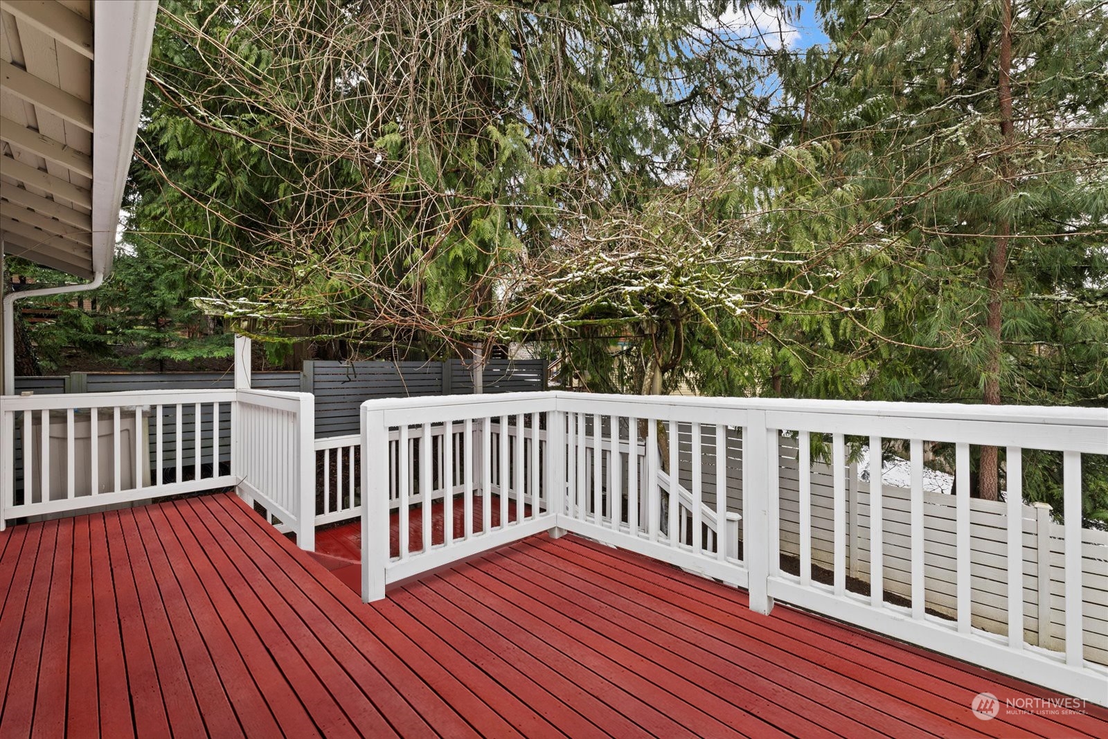 Back deck with direct access from family room