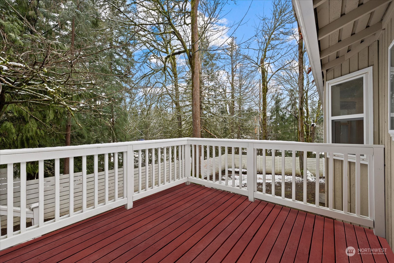 Back deck with direct access from family room