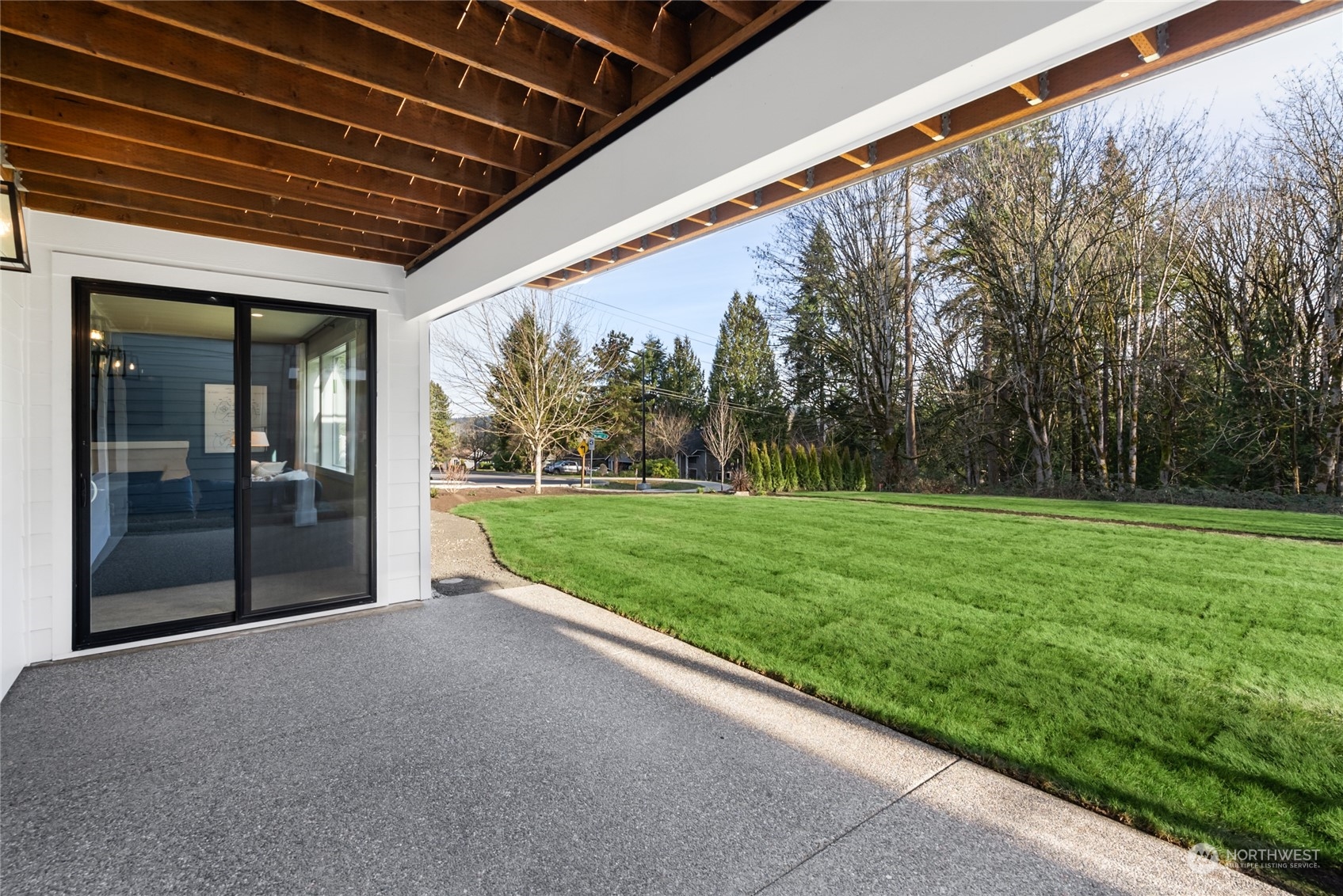 Photo taken prior to fencing being installed. You will have full use of this spacious area! Home for sale will have privacy to the front and back!