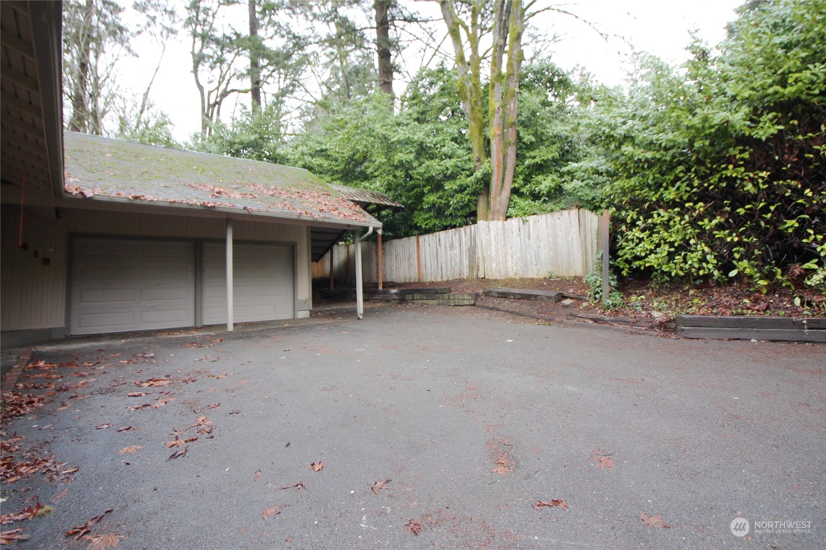 Outside of garage and carport