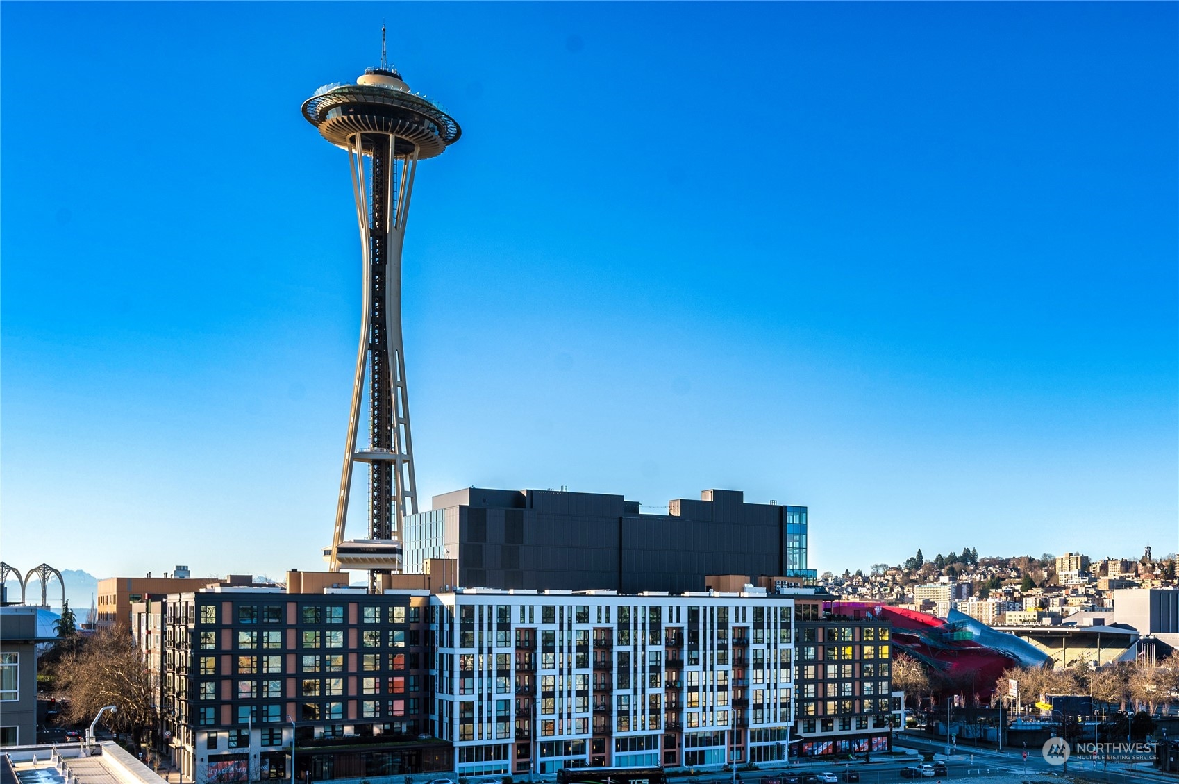 Enchanting Space Needle views from the fabulous rooftop deck.