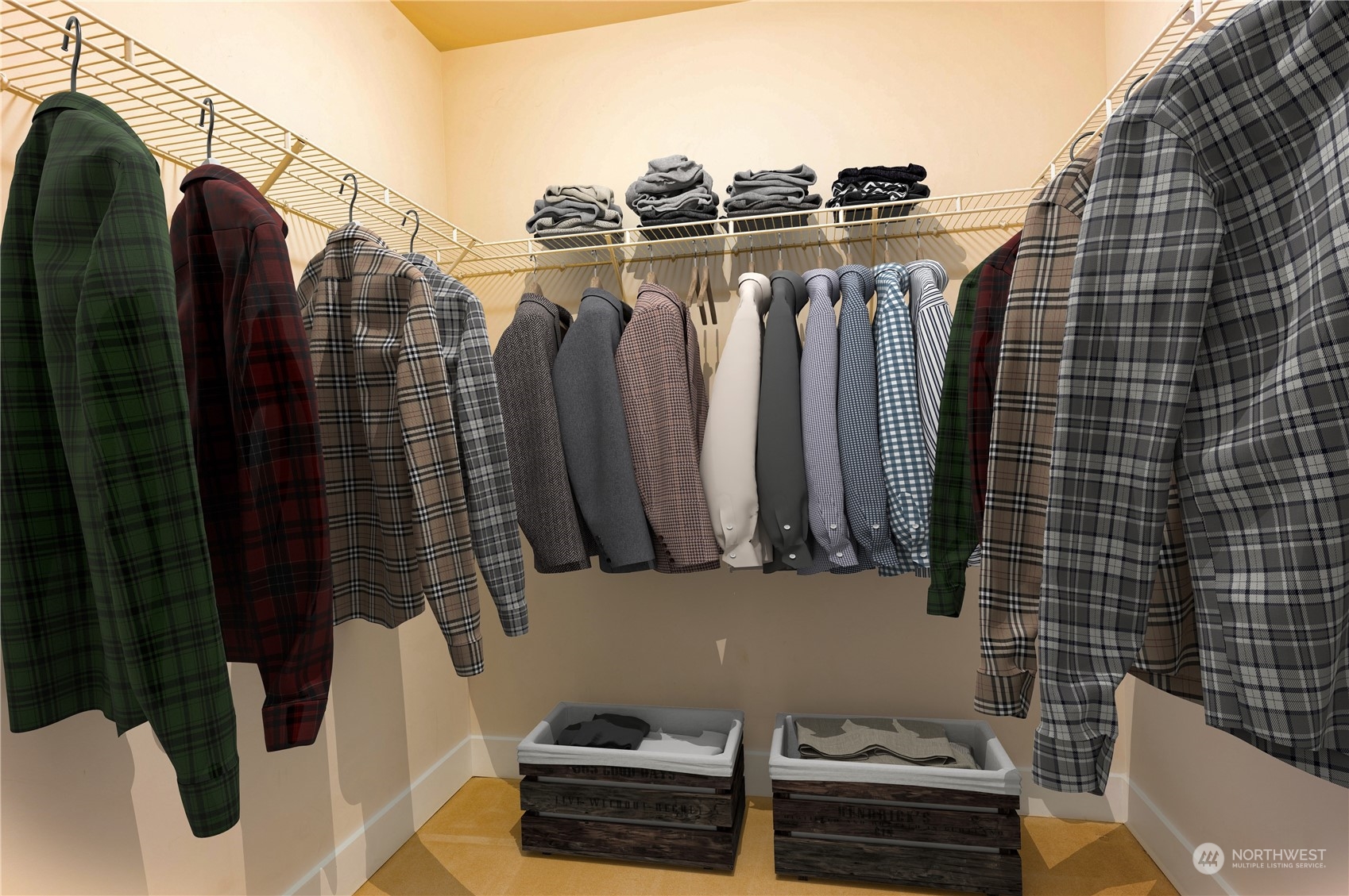 Huge walk-in closet to hang your treasured clothing.