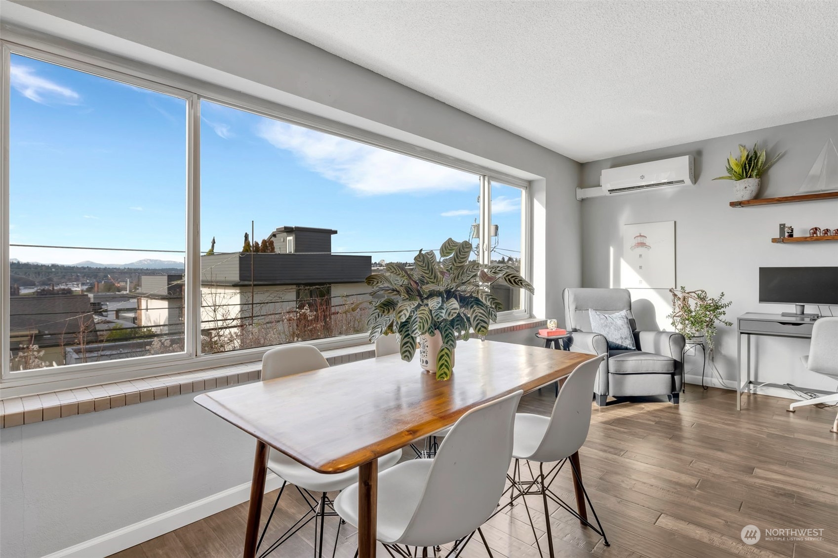 Take in the views while eating at your dining table.