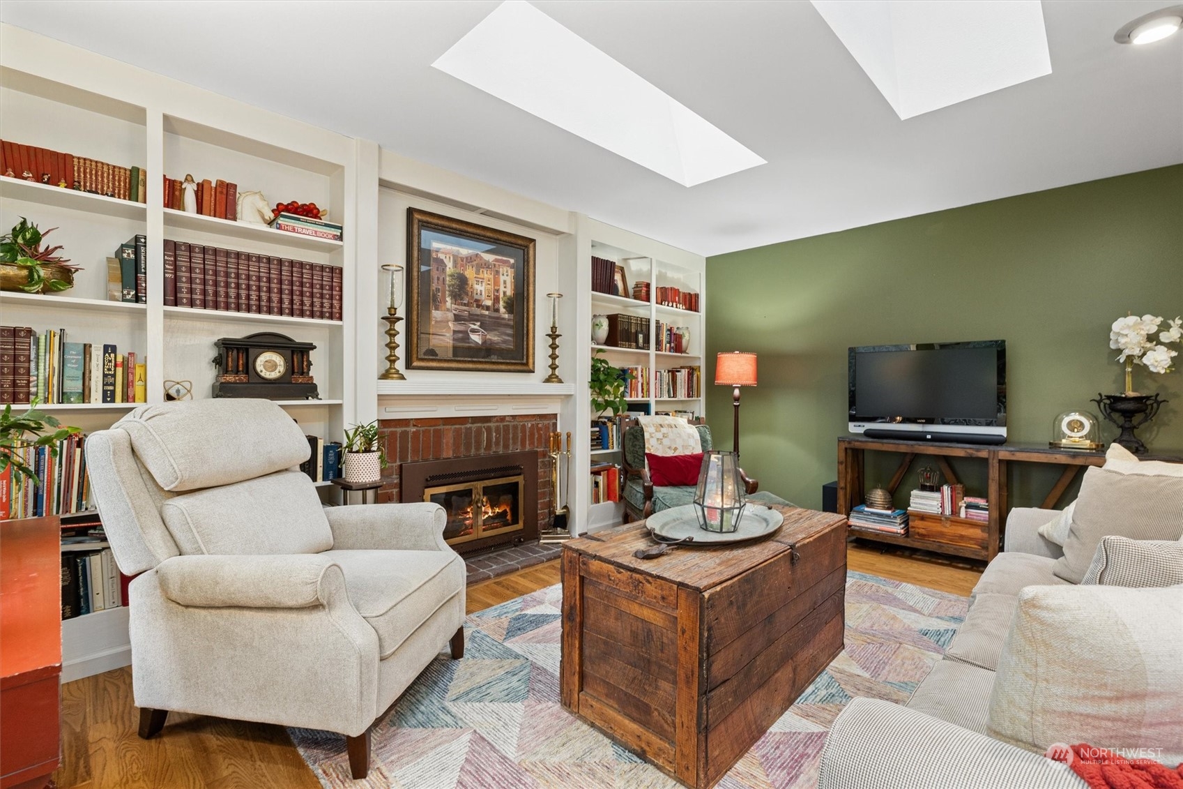 Family Room / Great Room with Beautiful Built Ins