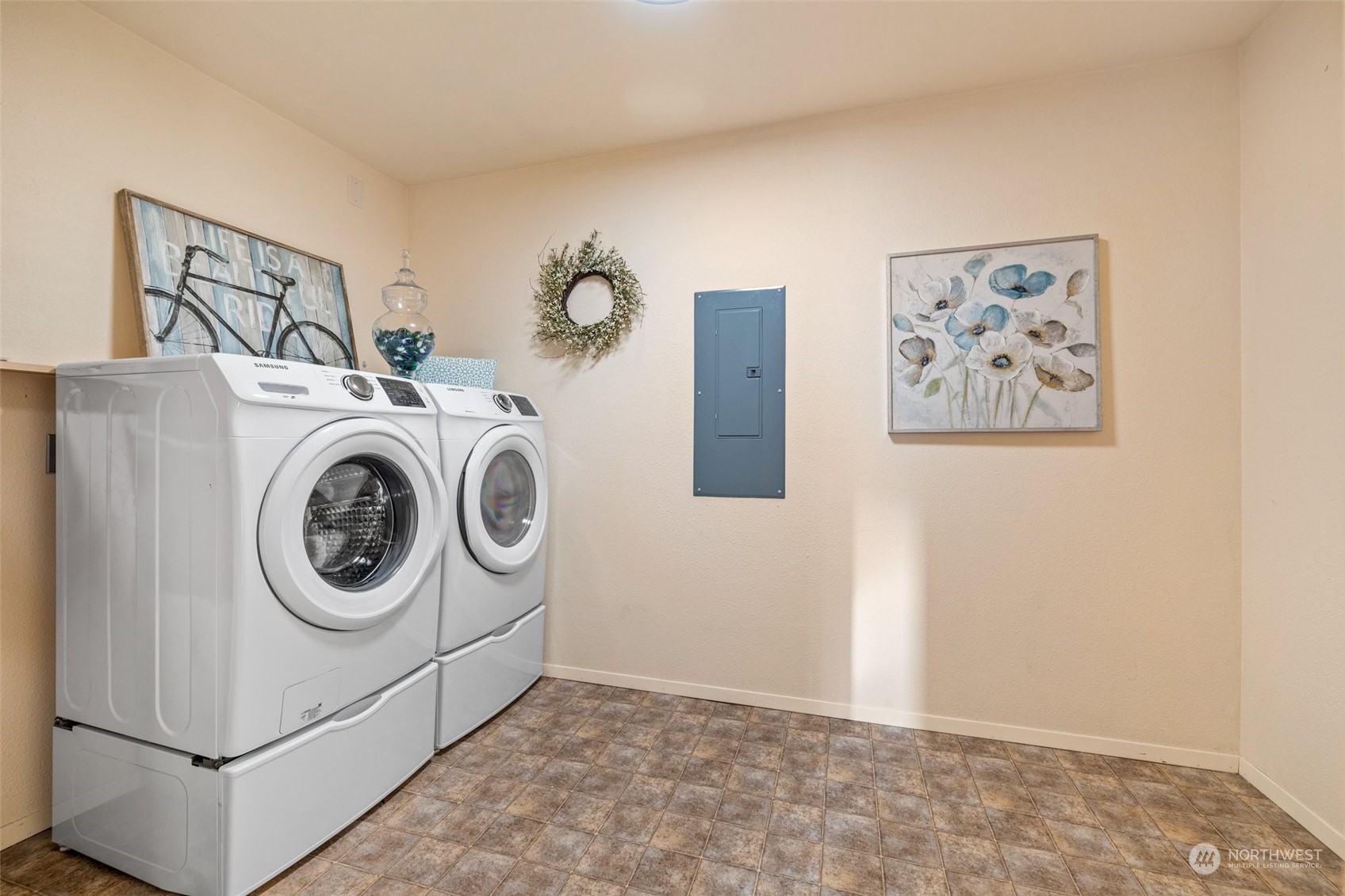 Nice large laundry room. The electrical panel is all new and updated.