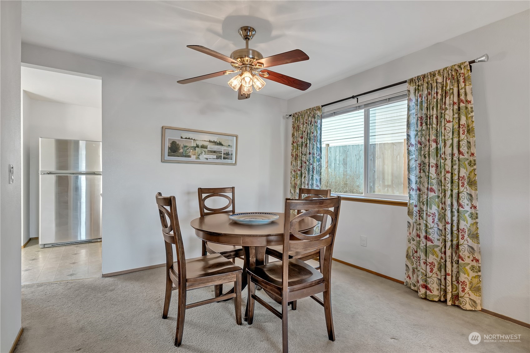 Dining room has room for a hutch...